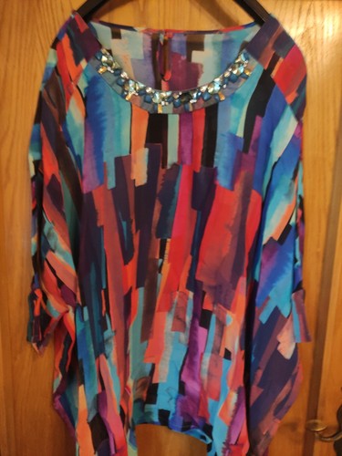 Bluse damen bunt oversize - bluse,