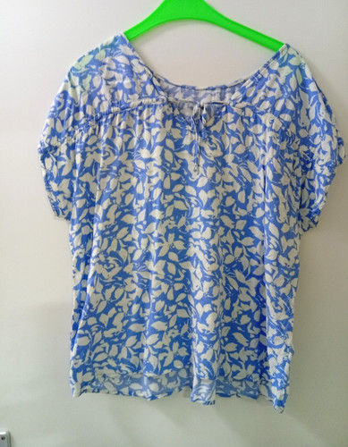 Damen bluse blau weiß - damen, 40