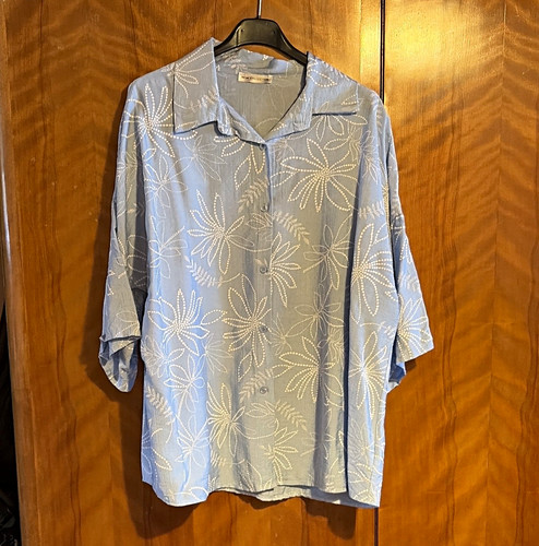 Damen bluse blau weiß - damen, blau/weiß