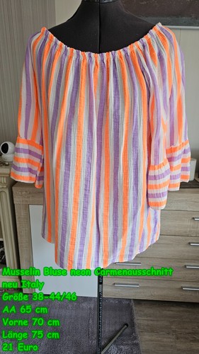 Musselin bluse carmen - musselin, bluse,carmen