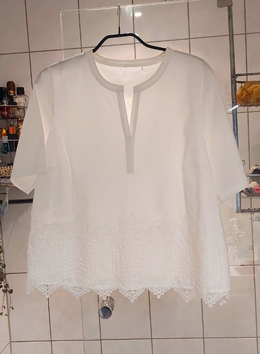Damen bluse weiß kurzarm - bluse,