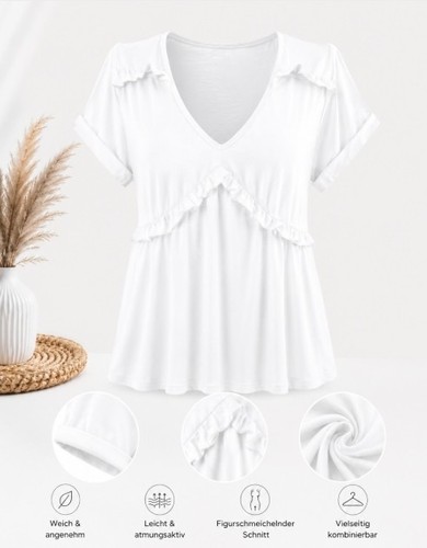 Damen kurzarm bluse sommer - kurzarm,