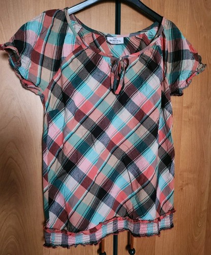 Damen bluse shirt bunt kariert - bluse,