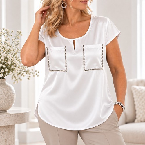 Damen bluse satinbluse - damen,