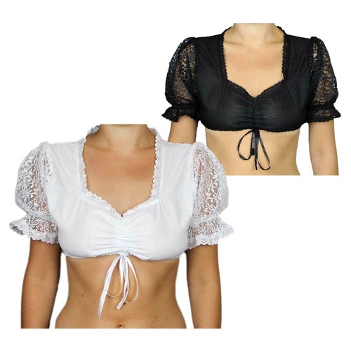 Damen dirndlbluse tara - tara, schwarz