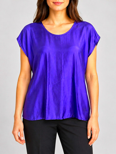 Damen bluse lila kurzarm - damen,