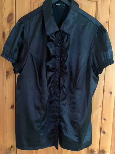 Flame damen bluse satin - flame,