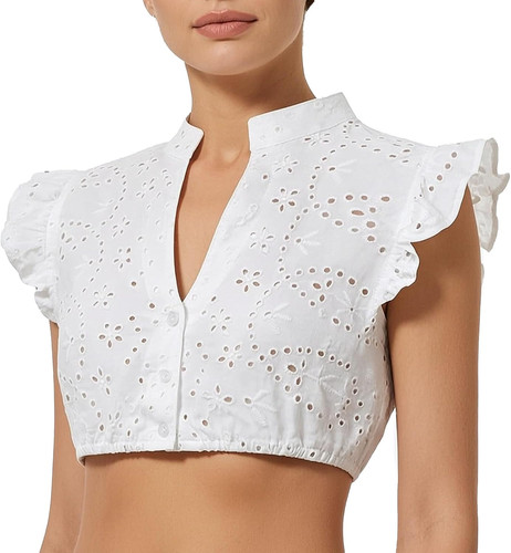 Damen dirndl bluse kurzarm - dirndl,