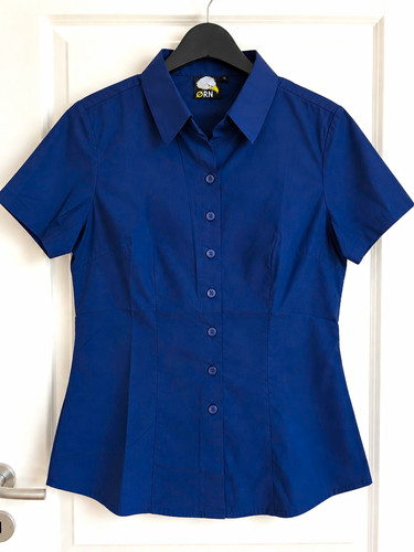 Orn damen bluse blau kurzarm - bluse,