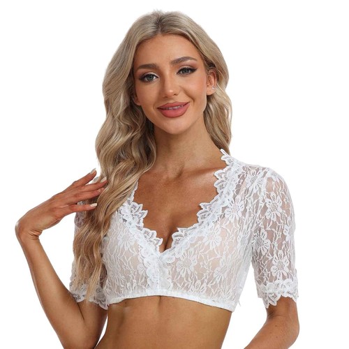 Damen dirndlbluse kurzarm - dirndlbluse,
