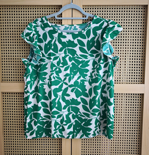 Damen bluse grün - l, weiß