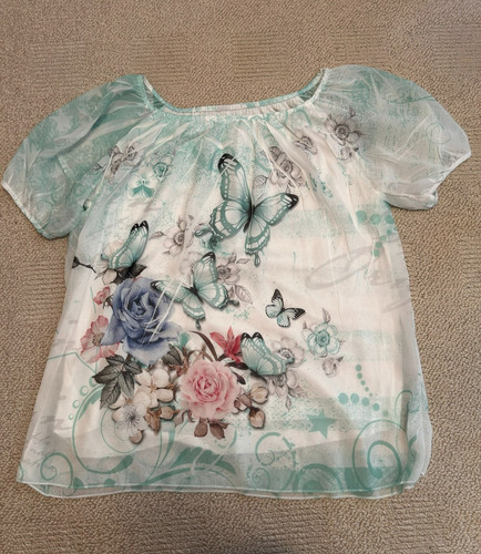 Damenbluse mit schmetterlings - damenbluse,
