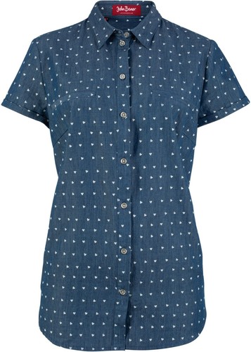 Damen bluse blau - bluse, style