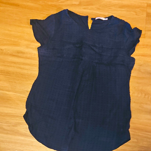 Damen bluse schwarz basic - s,