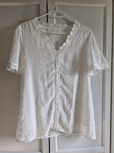Weiße feminine damen bluse - weiẞe,